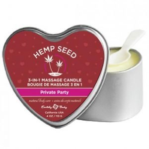 Earthly Body Candle 3 N 1 Heart Edible Private Party 4oz