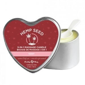 Earthly Body 3-In-1 Massage Candle Heart Teddy 4oz