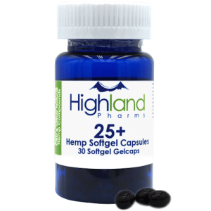 Highland Pharms 25  - Hemp Softgel Capsules 25mg, 30ct
