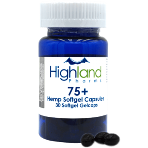 Highland Pharms 75  - Hemp Softgel Capsules 75mg -30ct